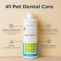 Vista 2 de Oxyfresh Premium Solución de cuidado dental para mascotas, aditivo para el agua de mascotas: La mejor manera de eliminar el mal aliento de perros