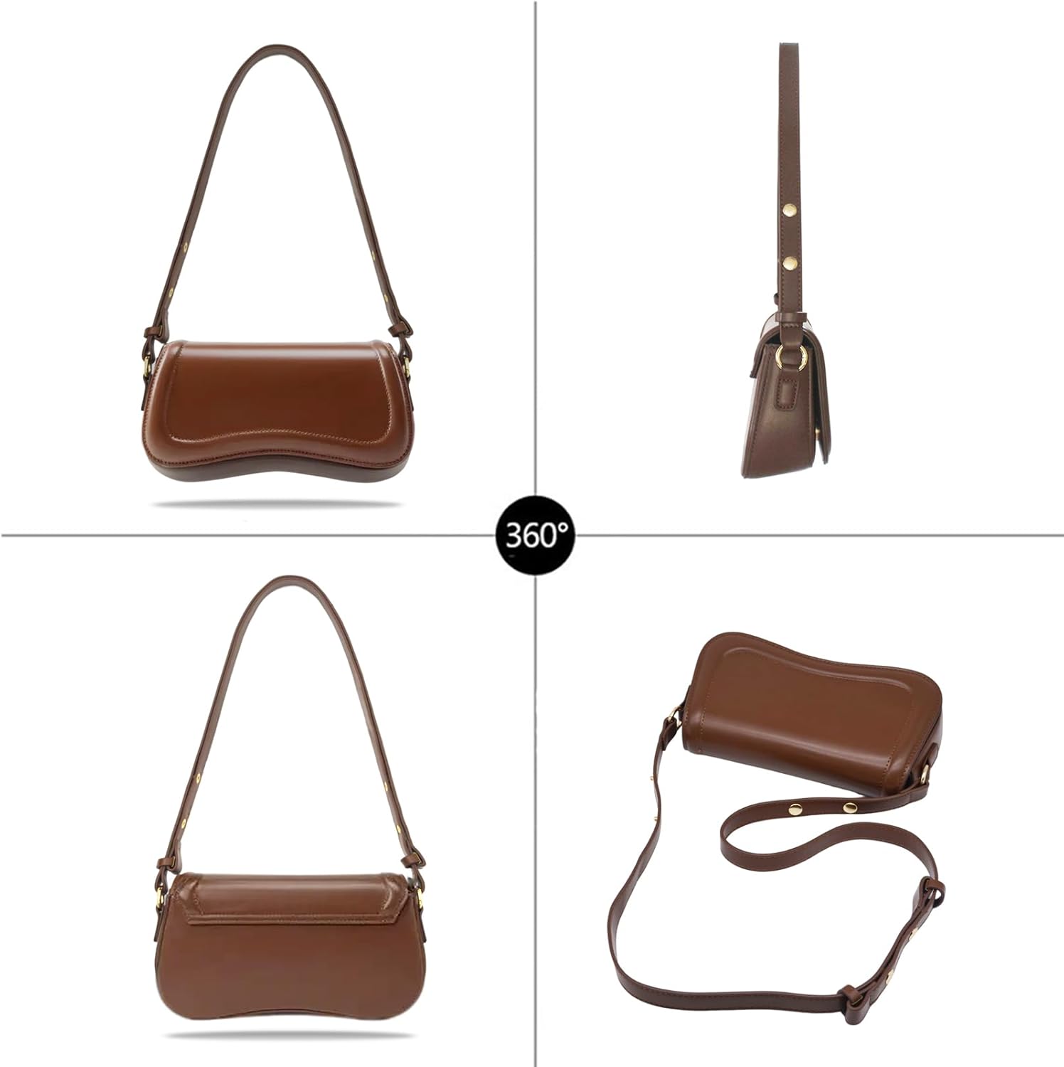 Zengmei Shoulder bag, Designer Bag, Saddle Purse for Women Female Girl