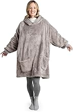 Blumtal Pull Plaid/Sherpa femme homme avec manches et capuche - Pull Plaid femme certifié OEKO-TEX doux - Sweat capuche femme - Pull Plaid homme - Plaid a enfiler femme - Pull couverture homme