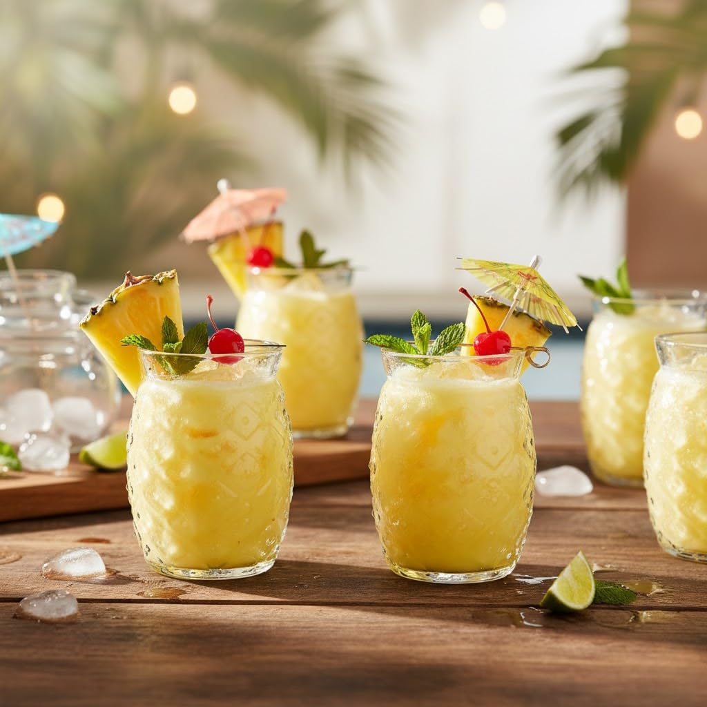 Vaso Piña 45cl – Set 6 Unidades – Vasos Elegantes y Resistentes – Ideal para Agua, Refrescos o Cócteles