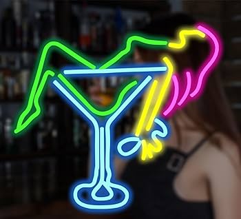 Amazon.co.jp: LED ネオンライト 「カクテルグラス」 デザイン ネオン