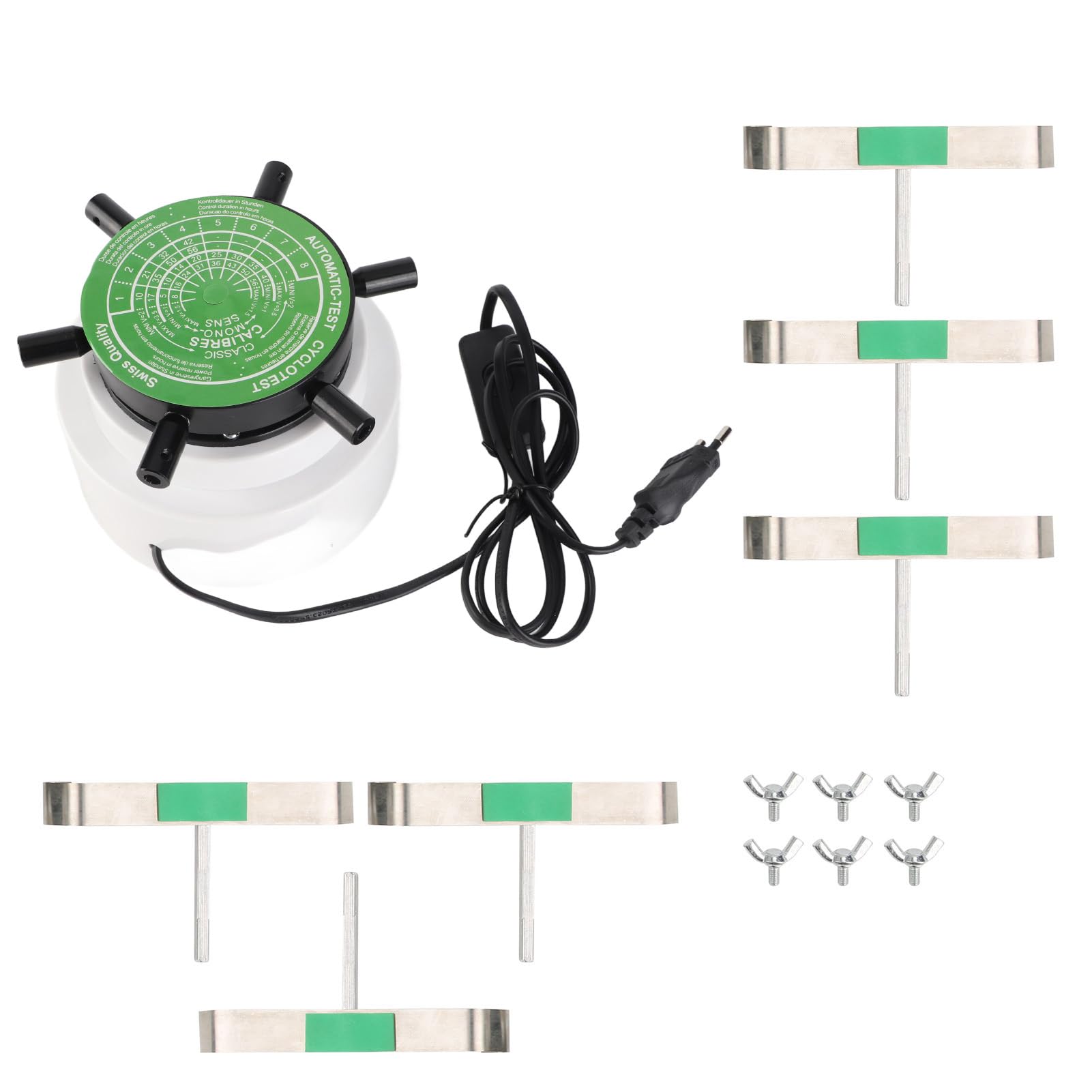 Máquina Bobinadora de Reloj, Bobinadora de Reloj Mecánica Automática, Herramienta de Reparación de Reloj con 6 Brazos de Aleación Desmontables para Reloj Mecánico
