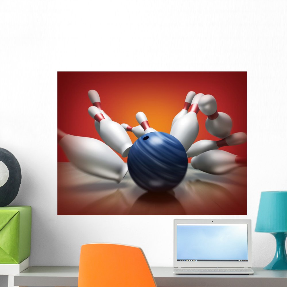 Bowling Strike Wall Mural Wallmonkeys Peel and Stick Vinyl Graphic (24 in W x 18 in H) WM182816