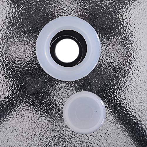 Outsunny Gartentisch Balkontisch Garten Beistelltisch Bistrotisch Gartenmöbel mit Schirmloch Hartglas + Metall Schwarz… – Bild 5