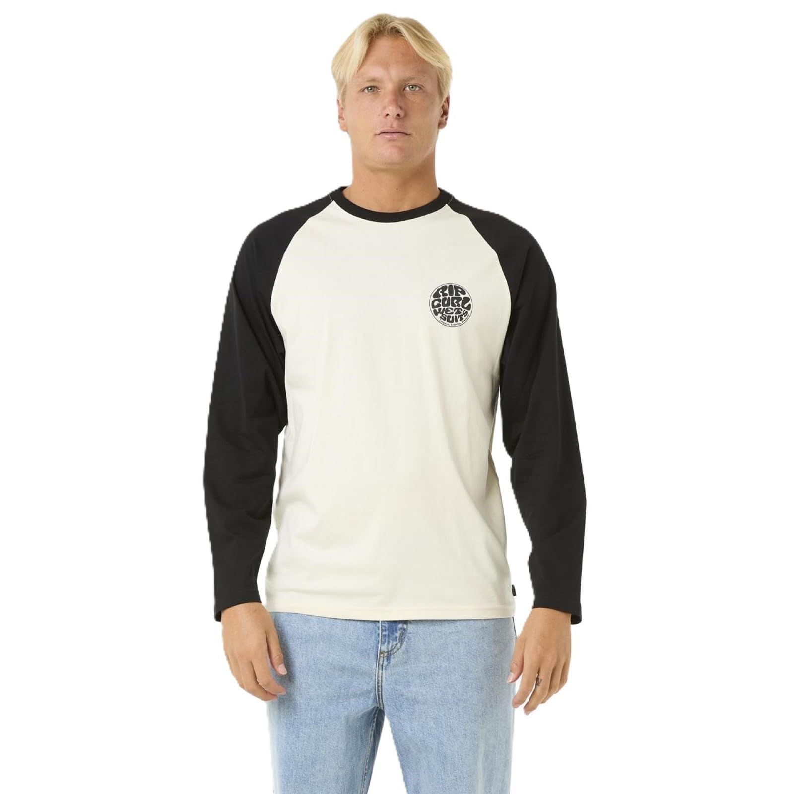 RIP CURL Mens Wetsuit Long Sleeve T-Shirt - Bone - XL