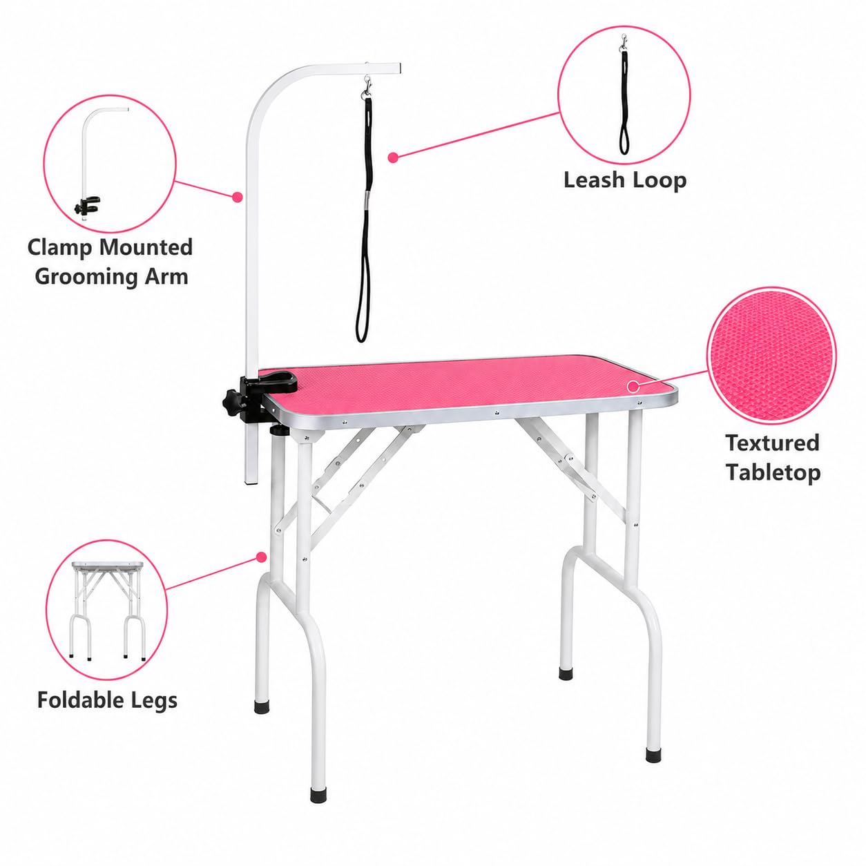 Leibou Pet Grooming Table - Foldable & Stable -3