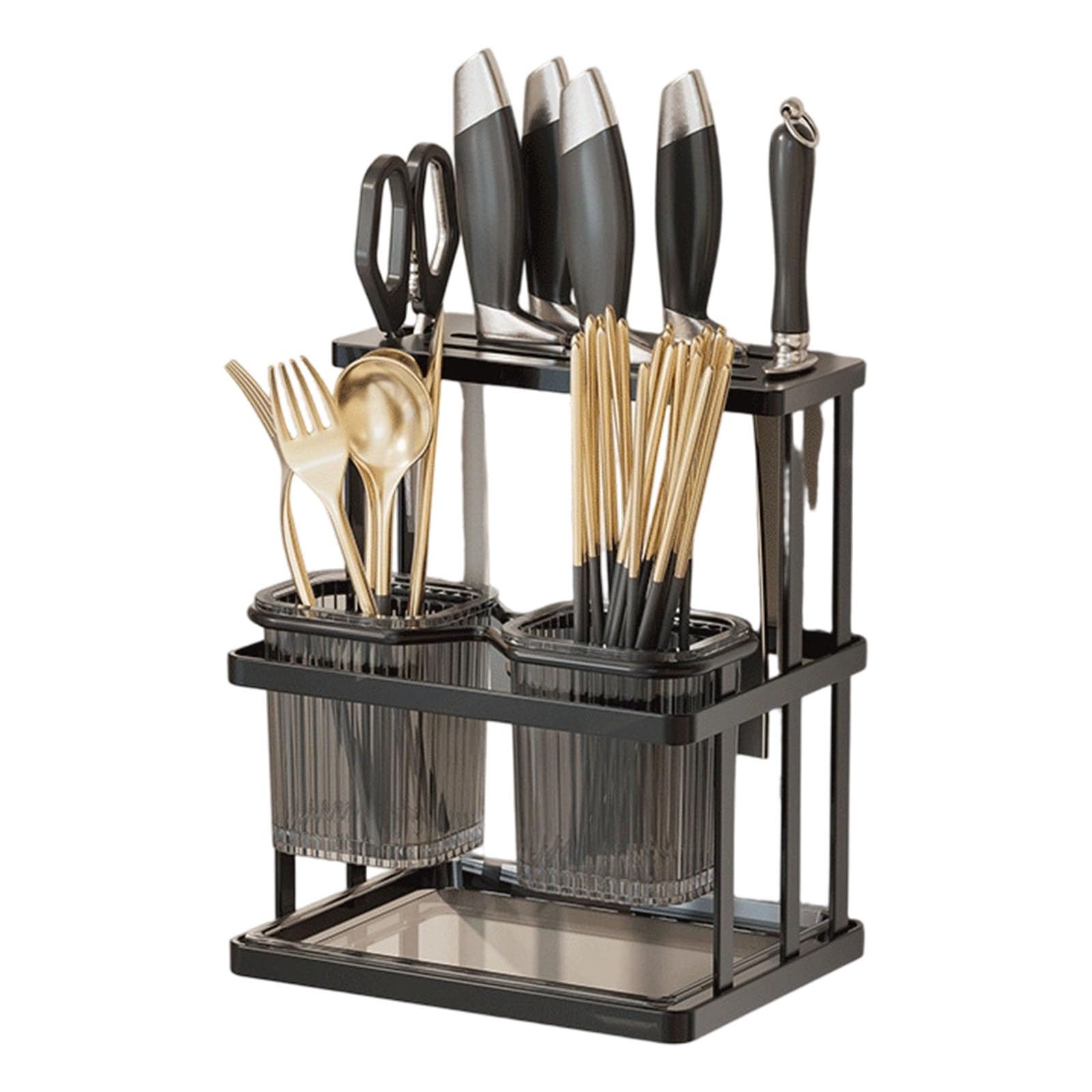 Nucelit Combined Kitchen Organizers for Home Camping Dining Featuring Spoon Chopstick Cutting Board Storage Kitchen Storage Rack