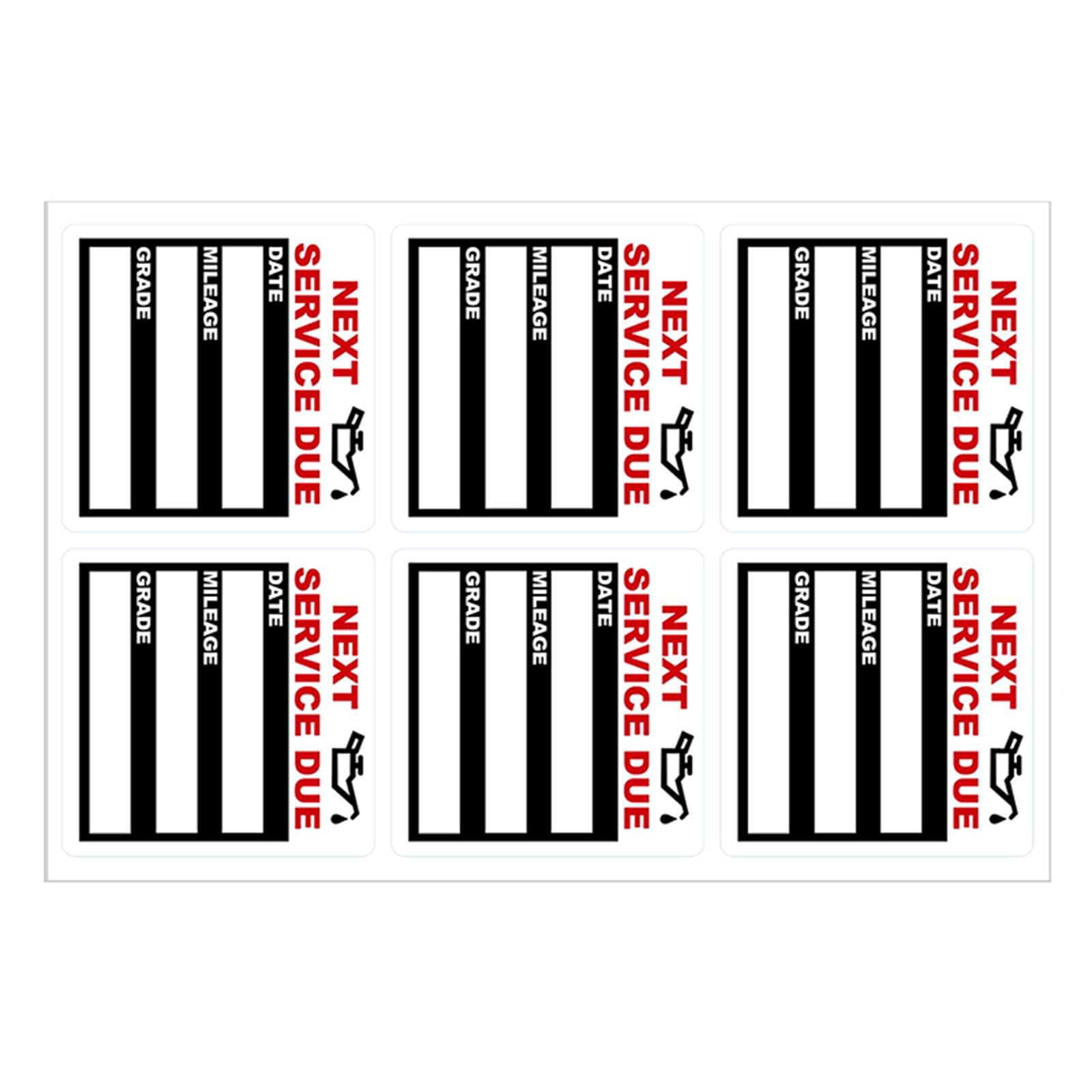 120Pcs Statics Cling Oil Change Reminder Stickers for Auto Windshield Windshield Decal with Clear Writing Space Vehicle Maintenance Stickers