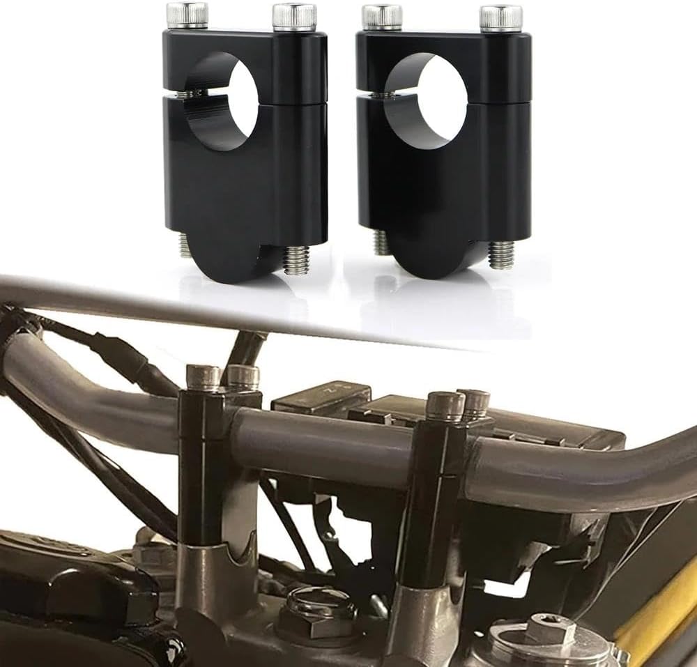 Handlebar Riser for Grom MSX125 ST1100 NC700X NC750X CB500X CB250F Hornet250 CB300F CB400 22mm 7/8" Handlebar Risers Mount Clamps Handle Bar Risers Clamp(Black Riser 40mm)