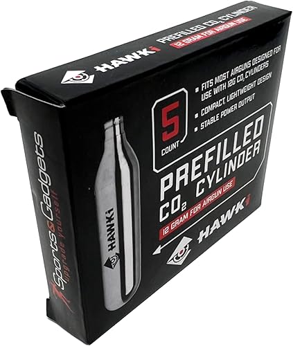 Miniatura 6 de Hawki - Cartuchos de CO2 de 0.42 oz para pistolas de aire, pistolas BB, pistolas de Airsoft y accesorios de paintball Cilindros de CO2 0.42 oz