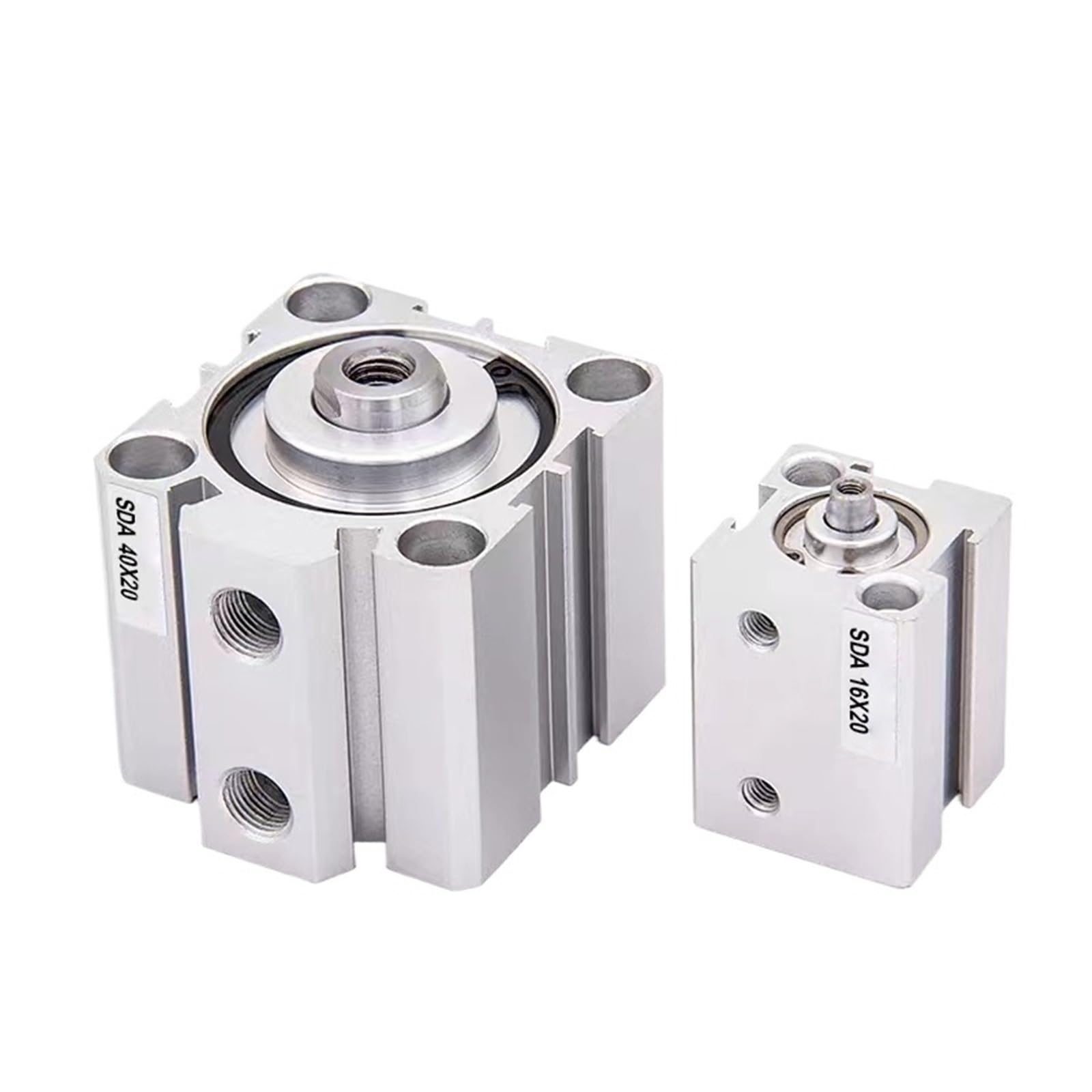 Cylindre pneumatique compact SDA 63mm pour intégration en espace réduit