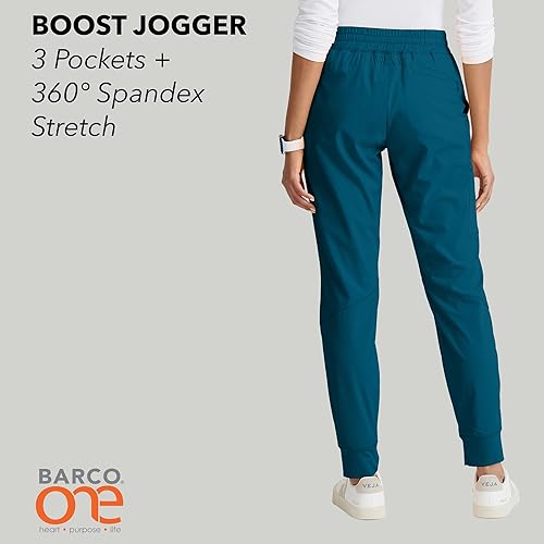 Miniatura 2 de Barco One Pantalón deportivo, pantalón quirúrgico de altura media, con tejido elástico de 4 vías y 3 bolsillos, para mujer