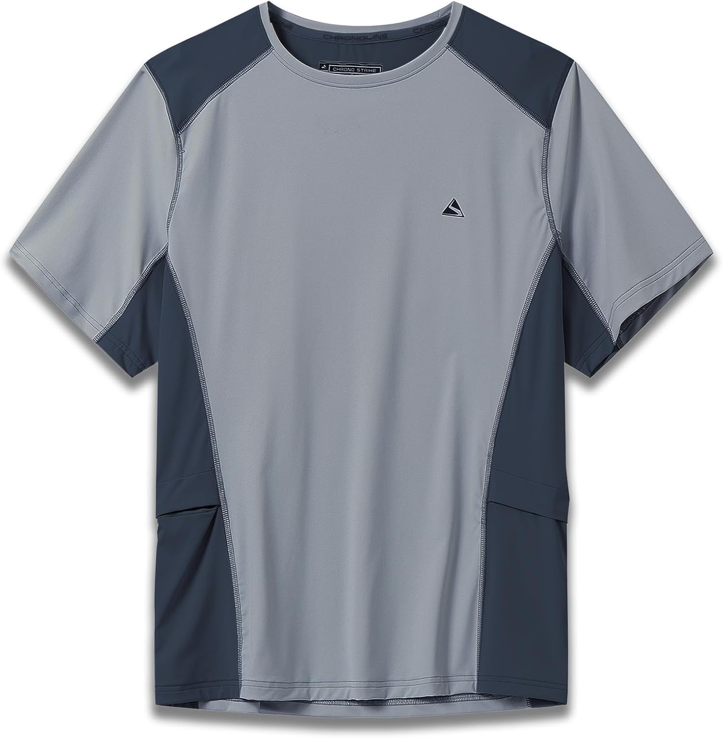 CHRONOLINE Men’s Workout T-Shirt Quick Dry Running Swim Tee with Pocket Lightweight Moisture Wicking Short Sleeve Tops