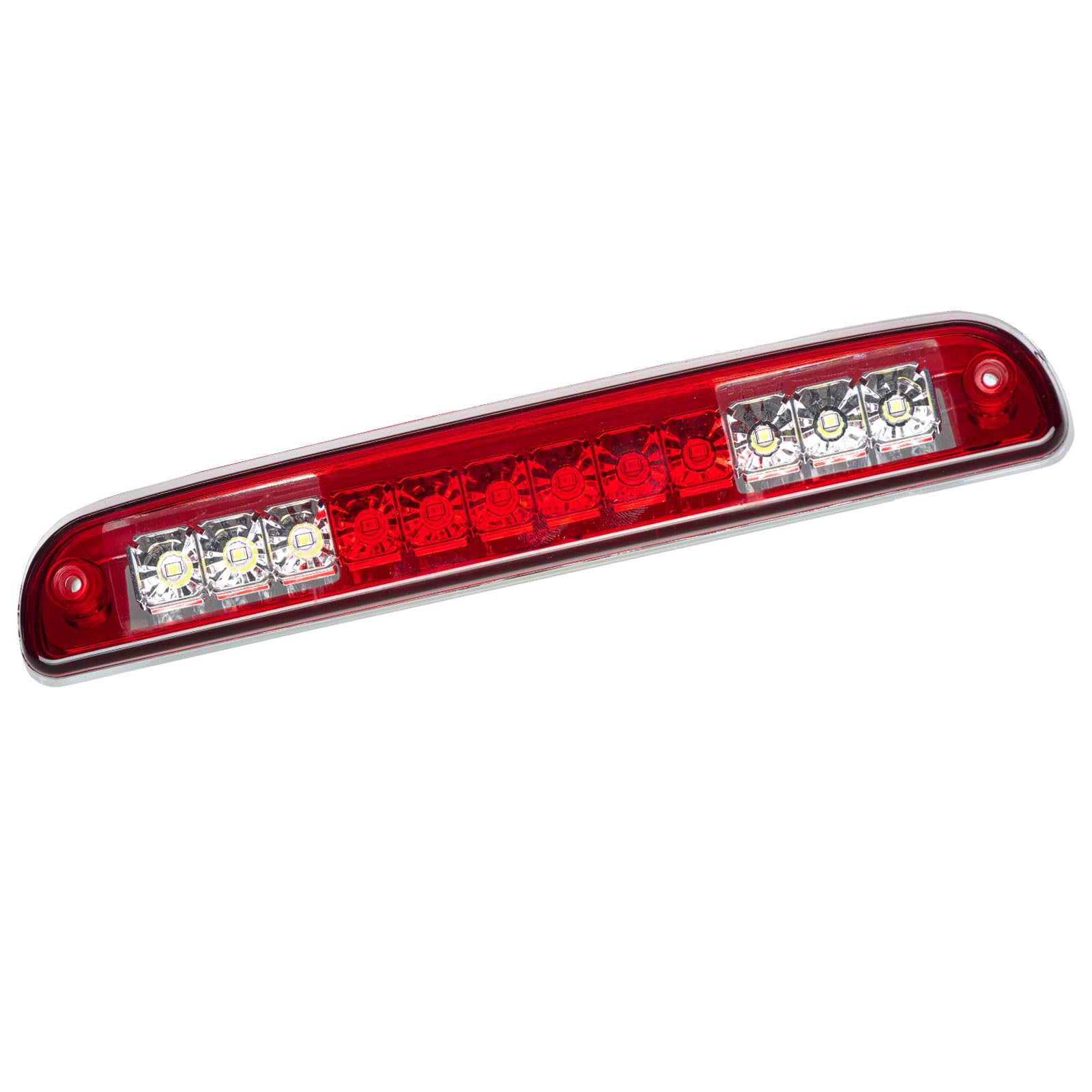 Third 3rd Brake Light LED for 1999-2016 Ford F250 F350 F450 F550 Super Duty, 1993-2011 Ford Ranger High Mount Rear Cab Brake Lights Assembly, 99-16 F-250 F350-F450 F-550 Cargo Stop Light (RED)