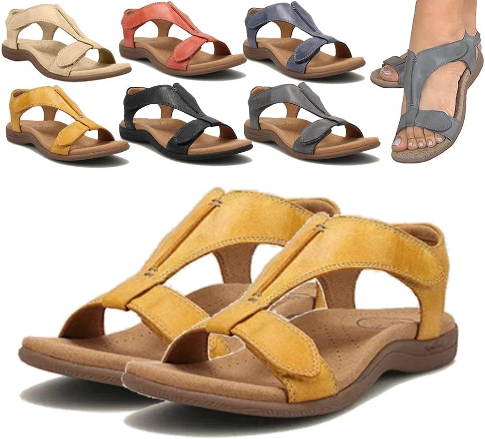 TracywoLL Dotmalls Women's Comfy Orthotic Sandals, Flat