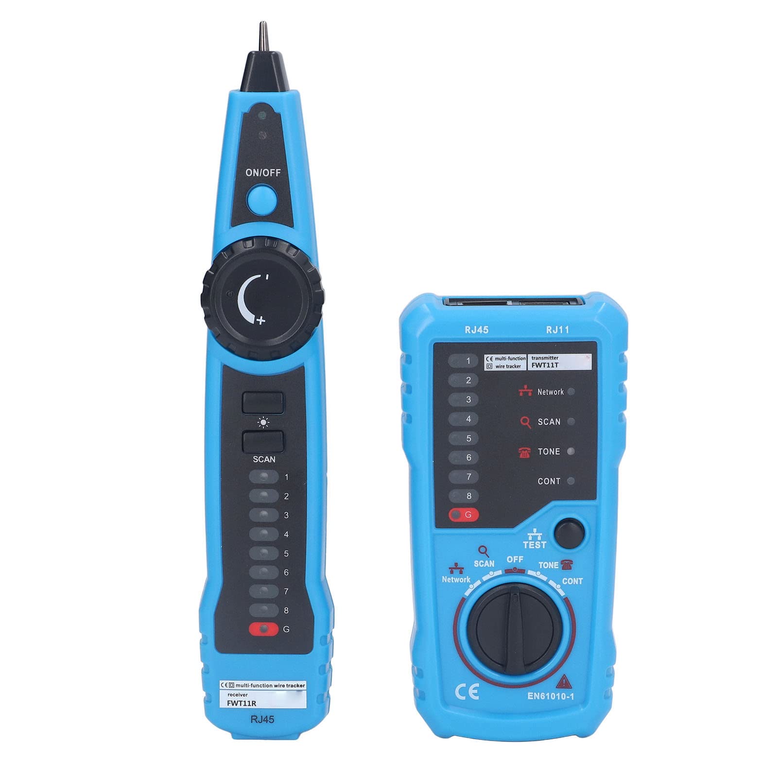 Tester per Cavi di Rete, Tracciatore di Linea Telefonica Ethernet RJ45 RJ11 Portatile e Tester di continuità con Tipi di Cavi Avanzati e Funzioni Ad Ampio Raggio