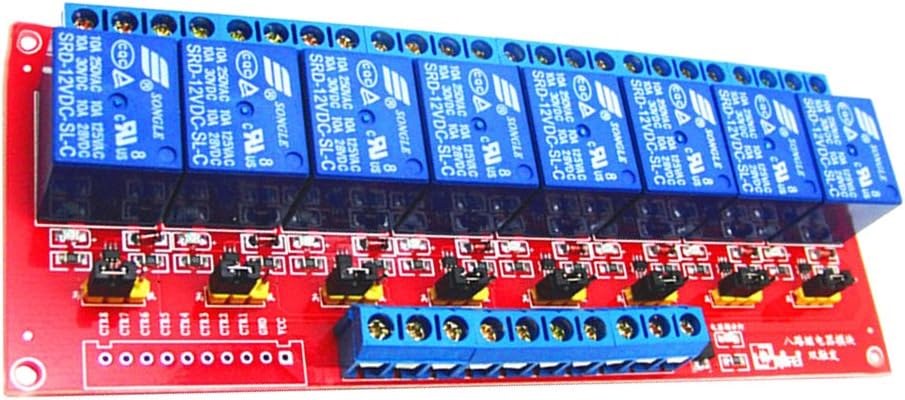 12V 8-Channel Relay Module with Optocoupler H/L Level Triger for Arduino