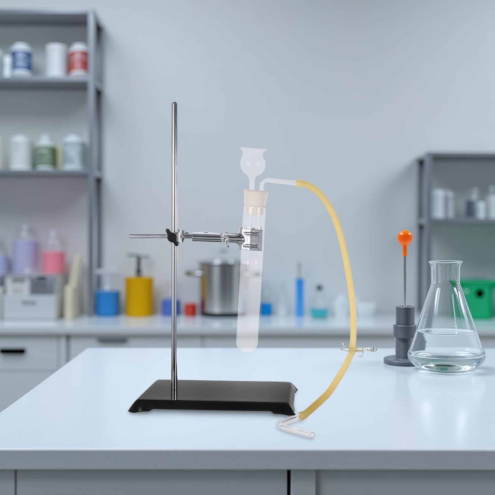 SHINEOFI Kit de Gas para Laboratorio Portátil Generador de Hidrógeno y Dióxido de Carbono Material Didáctico de Física Química Instrumento de Demostración Seguro y Compacto para
