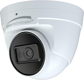 Speco 0115-1132 4mp H.265 Ip Turret Camera With Ir,wdr, 2.8mm Fixed Lens, Ndaa, White