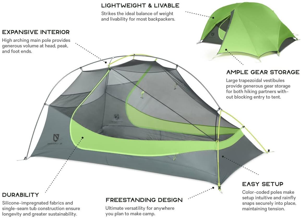 Nemo Dragonfly 1-Person Ultralight Backpacking Tent El Salvador Ubuy