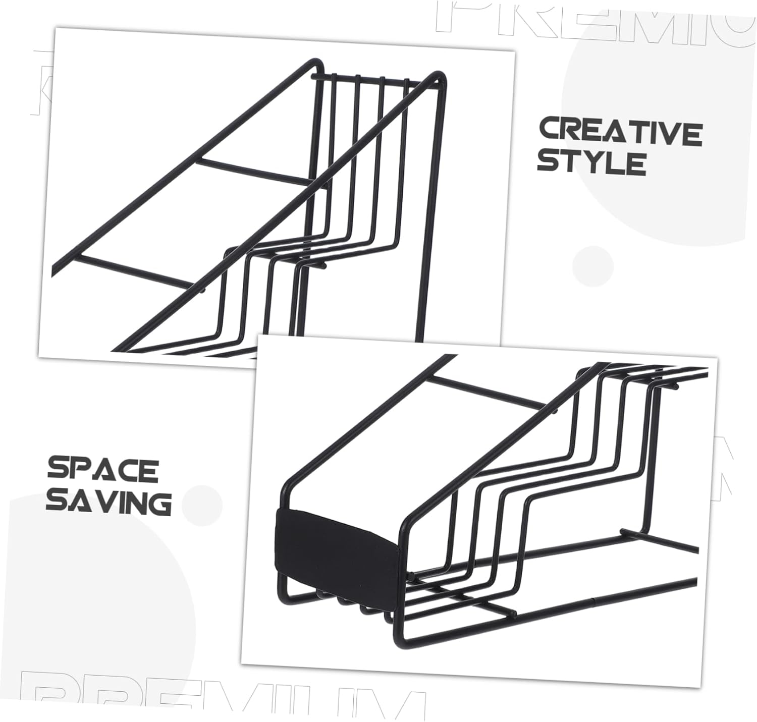 IMIKEYA Syrup Organizer Rack Multi Functional Jam Bottle Holder for Coffee Bar Kitchen Stylish Storage for Syrups Spices Easy Installation Easy to Clean