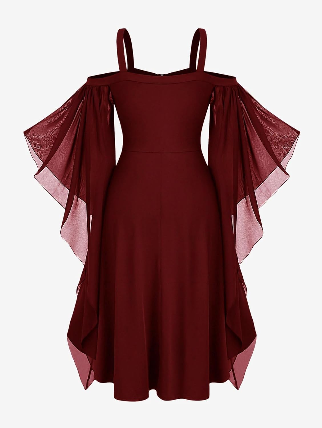 ROSE GAL Womens Plus Size Victorian Gothic Halloween Witch Renaissance Medieval Costume Cold Shoulder Dress - Image 3