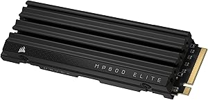 Corsair MP600 Elite 2 to M.2 PCIe Gen4 x4 NVMe SSD with Heat Sink Included – M.2 2280 – Up to 7000MB/s Sequential Read – 3…