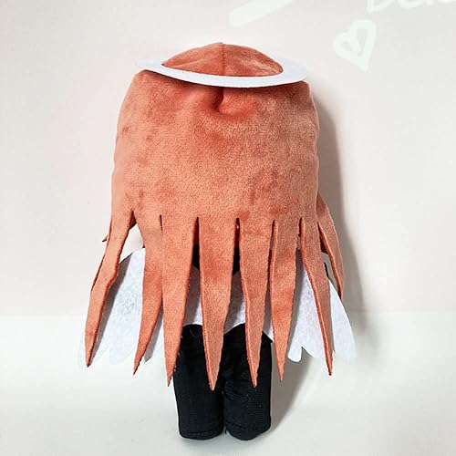 Miniatura 3 de JCvCX Juguete de peluche de pelo marrón con halo blanco, figura de anime, almohada suave para muñeca