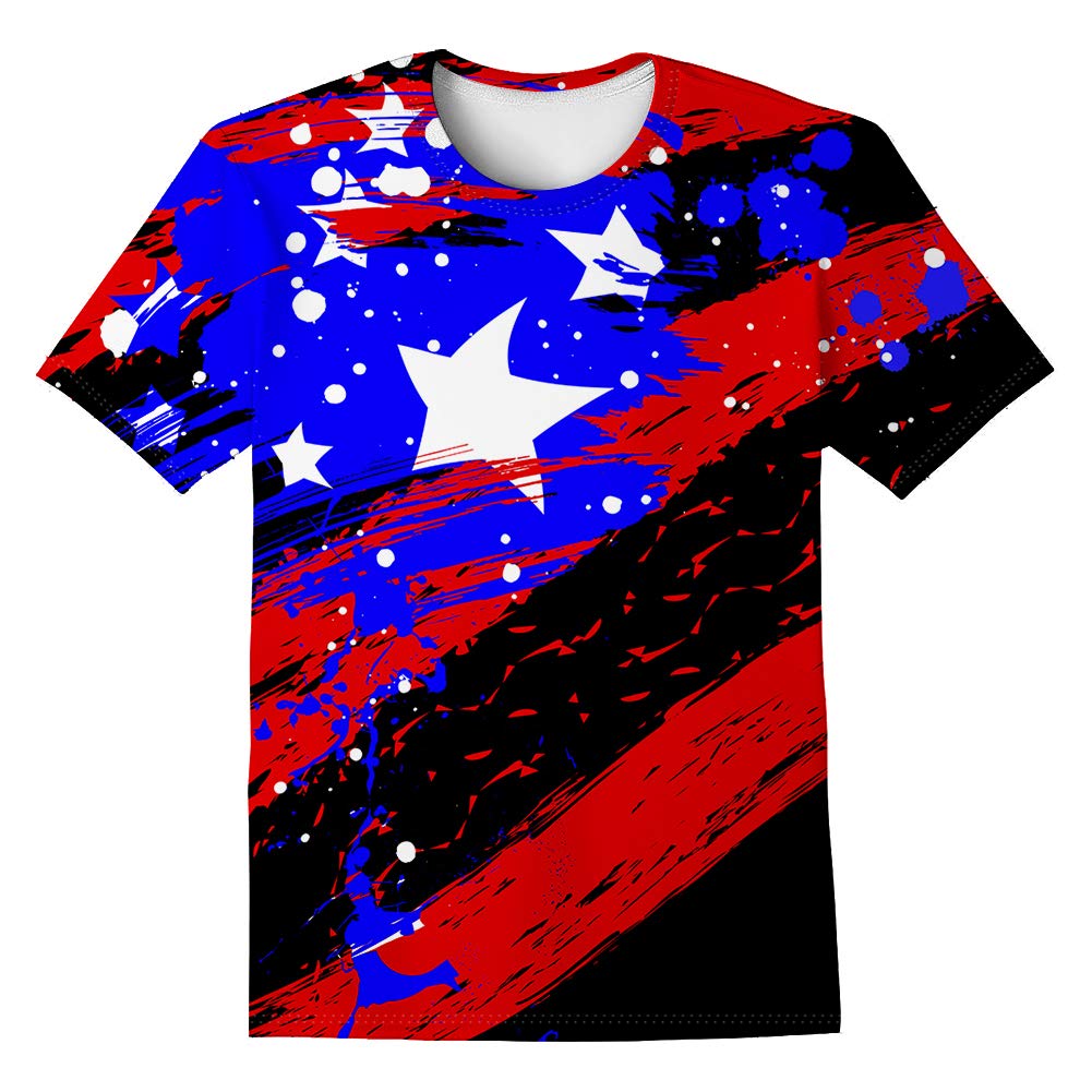 LAIDIPAS Boys Girls 3D Graphic T-Shirt Short Sleeve Tops Tees 6-16 Years