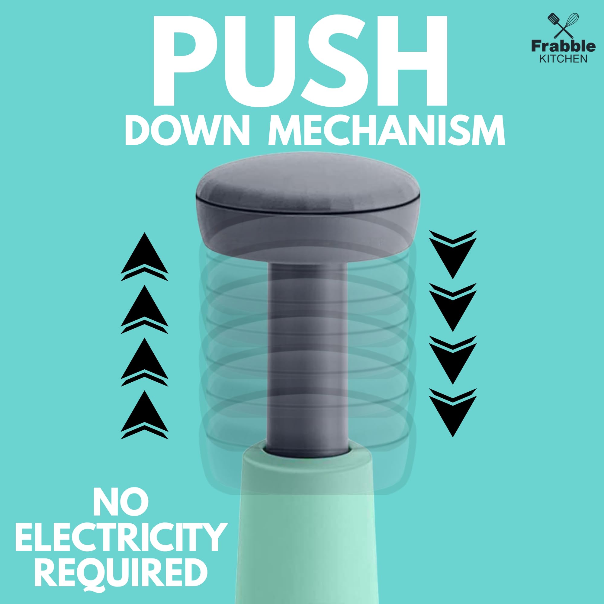 Frabble Kitchen Vegetable Chopper - Easy Push Manual Slicer -5 Frabble Kitchen Vegetable Chopper - Easy Push Manual Slicer -5