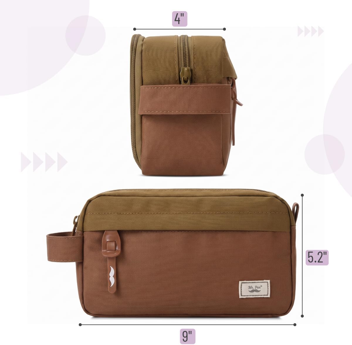 - High Capacity cil Case, Large cil Pouch with 3 Compartments and 2 Pockets, Large cil Bag with Smooth Zipper, Cute cil Case Pouch Organizer, School Supplies for Teens thumbnail