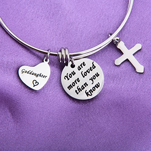 Maofaed Goddaughter Gift You Are More Loved Than You Know Goddaughter Bracelet #TOP1