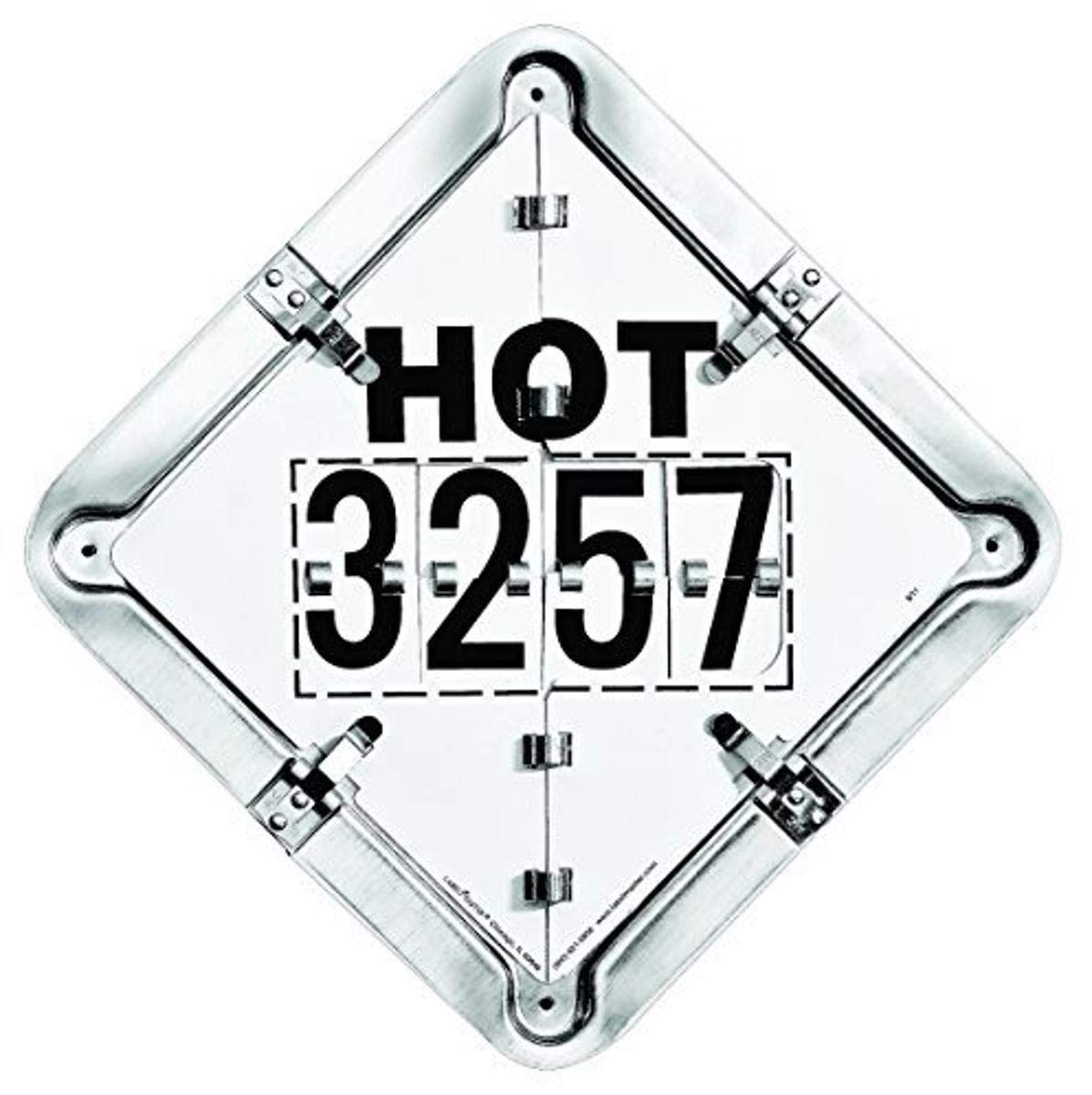Labelmaster 126F-HOT 3 Legend Hazmat Flip Placard Systems for Tankers