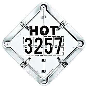 Labelmaster 126F-HOT 3 Legend Hazmat Flip Placard Systems for Tankers