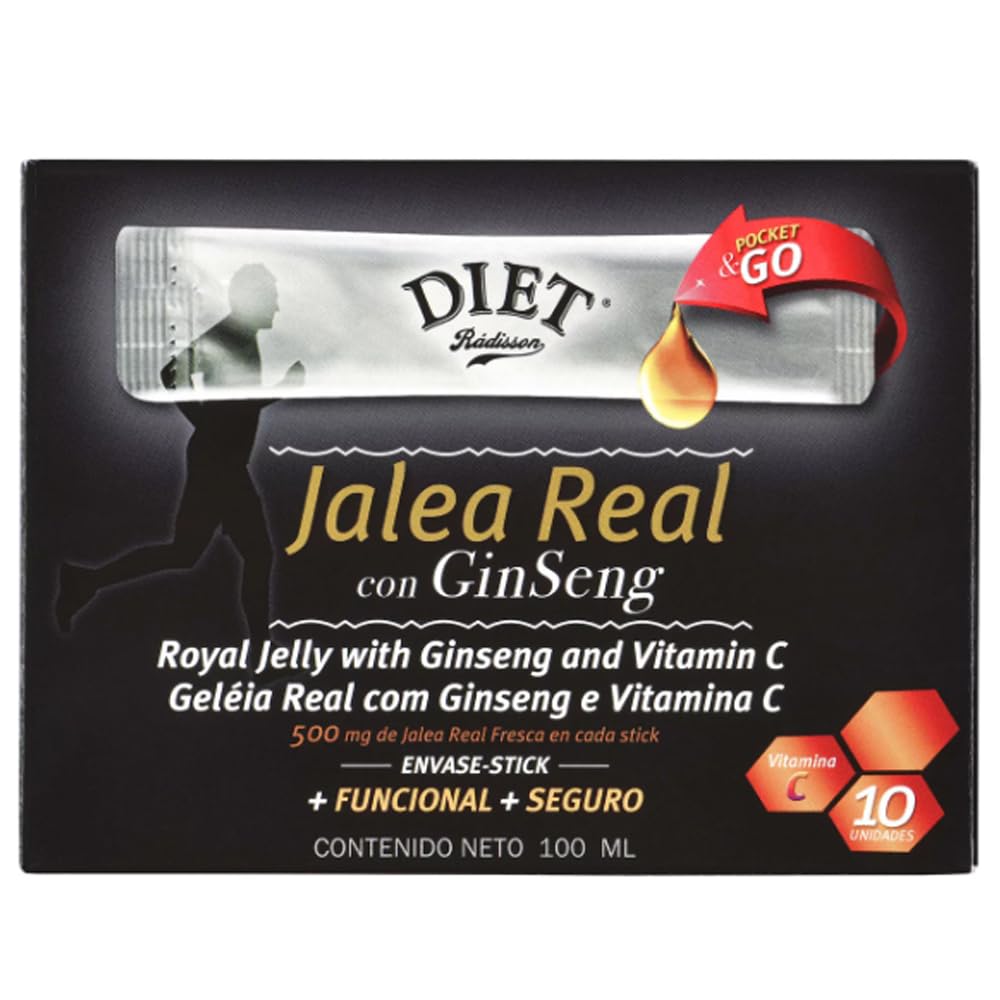 Gelée Royale mit Ginseng in Einzeldosis-Fläschchen 10 x 10 ml. 6er-Pack.