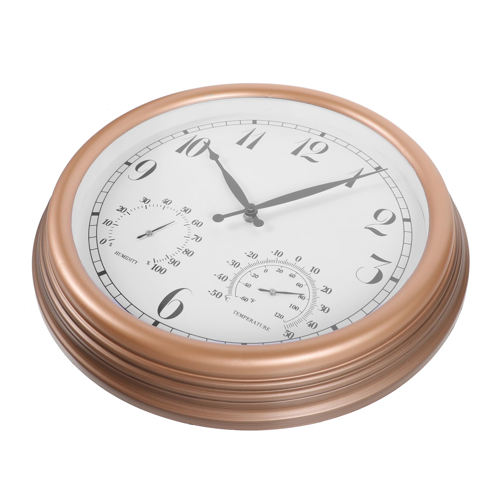 Horloge extérieure pour terrasse et jardin grand format avec thermomètre météo intégré