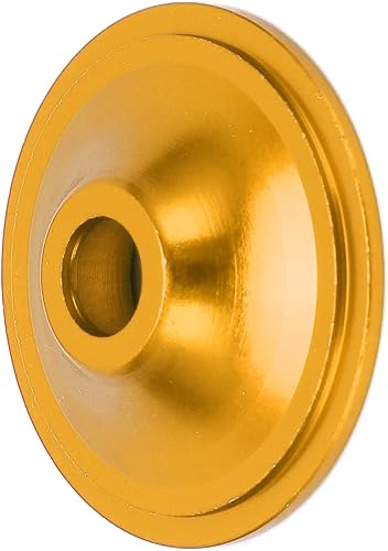 Miniatura 8 de SUNGOOYUE Auriculares, aleación de aluminio de 1.252 in, cubierta superior con pernos para bicicletas de montaña, bicicletas de carretera (amarillo)