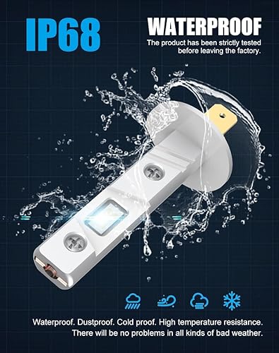 Miniatura 7 de Bombilla LED H1 6500K Luz Blanca Lámparas Niebla 1:1 Tamaño Mini No Requiere Adaptador EMC Sin Ventilador H1LL Plug and Play 2pcs