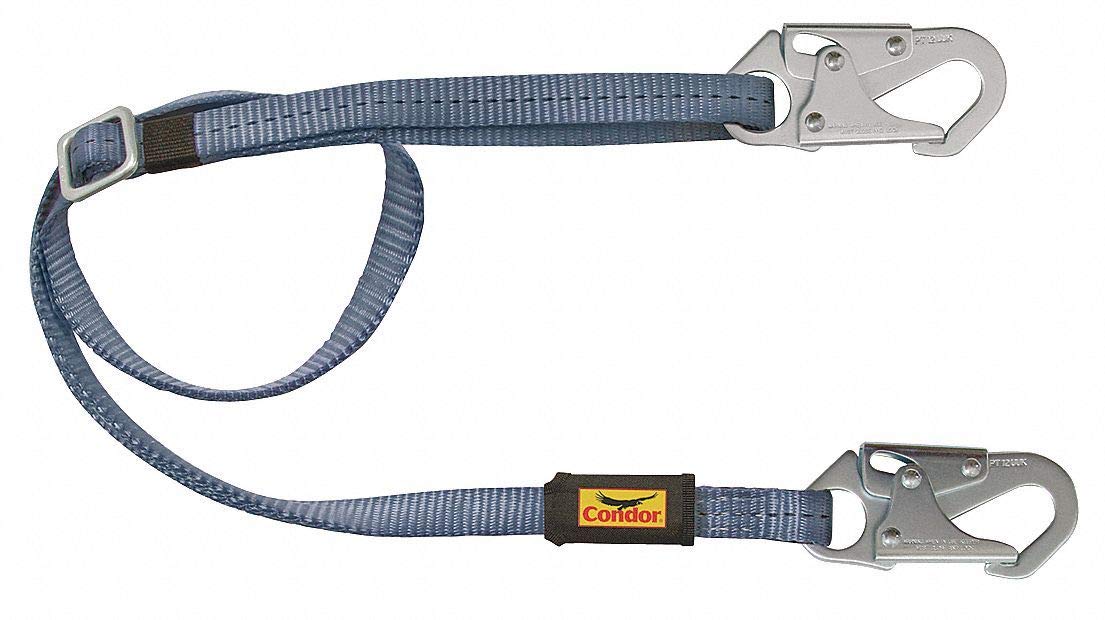 Condor Restraint Lanyard, 6 ft., Blue