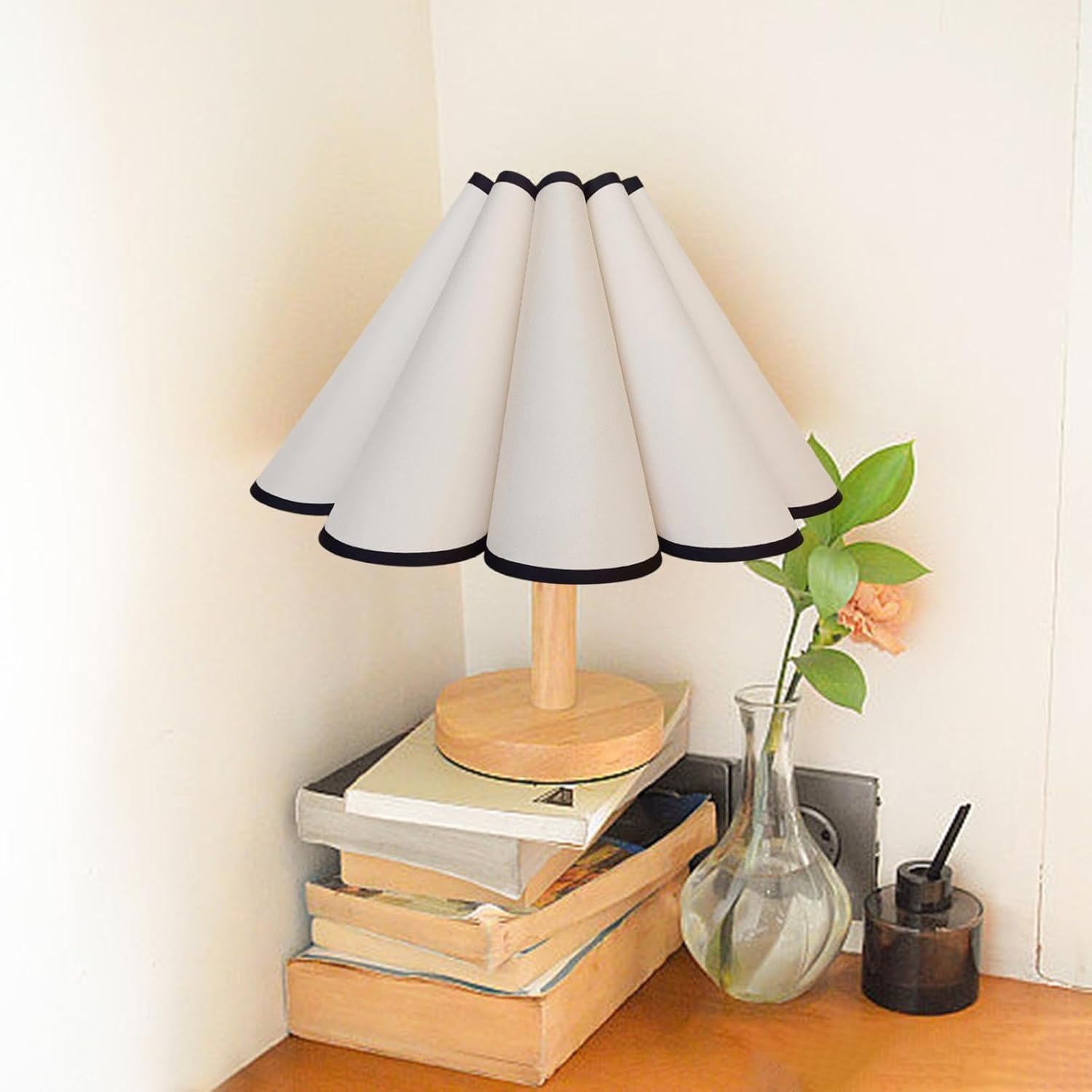 Petal Cloth Table Lamp Shade Wall Light Cover, Wall Mounted Cafe Fashion Pendant Light Shade for Farmhouse, Home Decoration, S