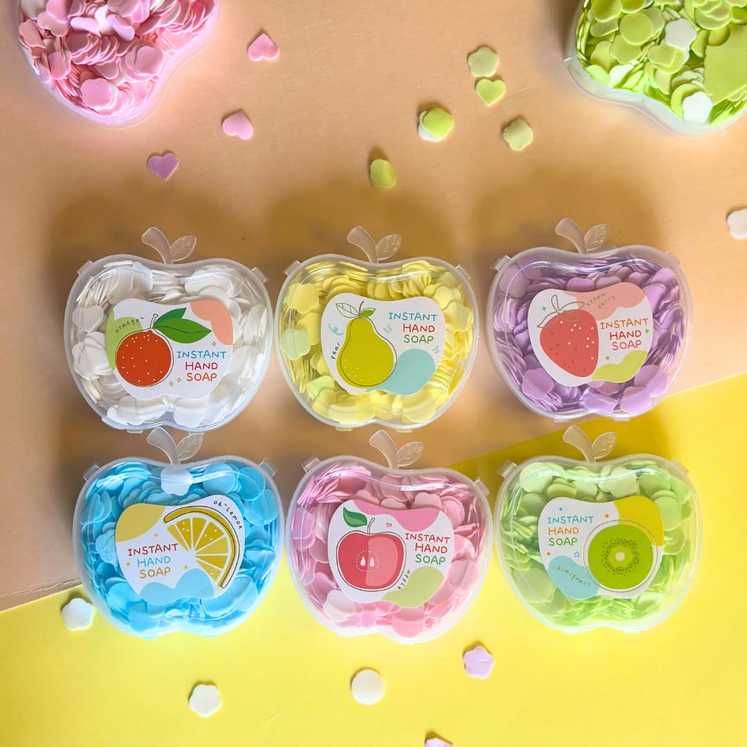 Heart Shaped Paper Soap with Plastic Box, Fruit Snacks for Kids, Women, and Men (Pack of 2)-image-48