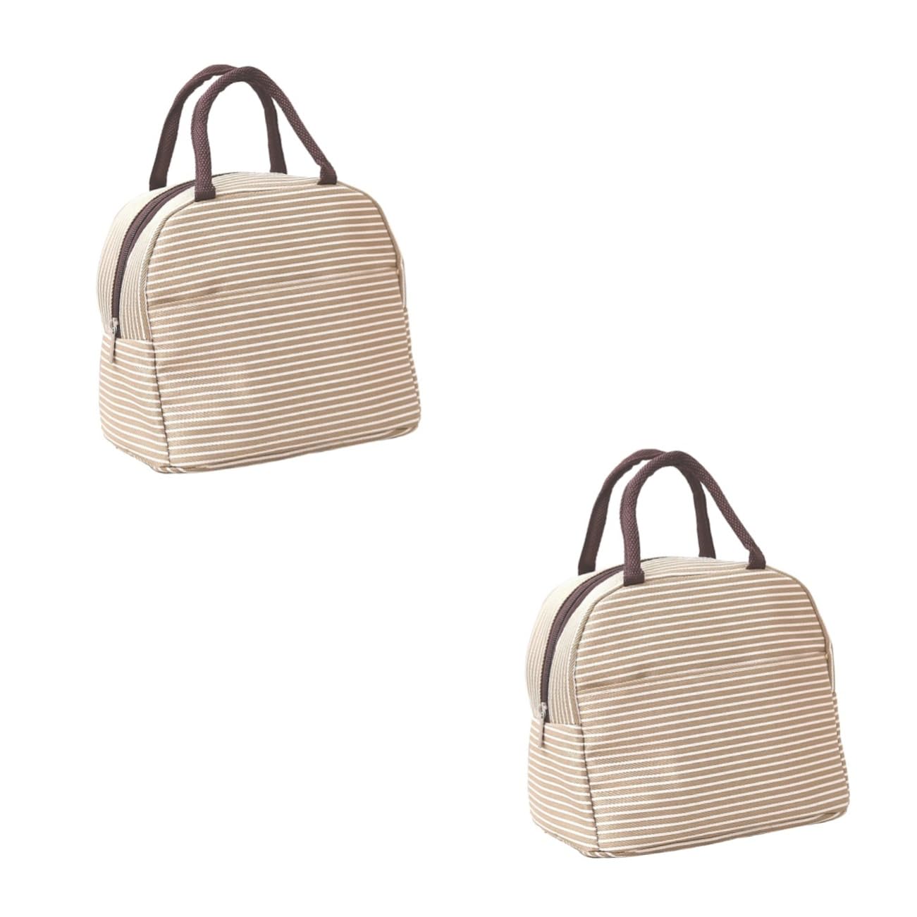 Cabilock 2 Piezas Bolso De Almuerzo De Algodón Perlado Y Más Fresco Beige
