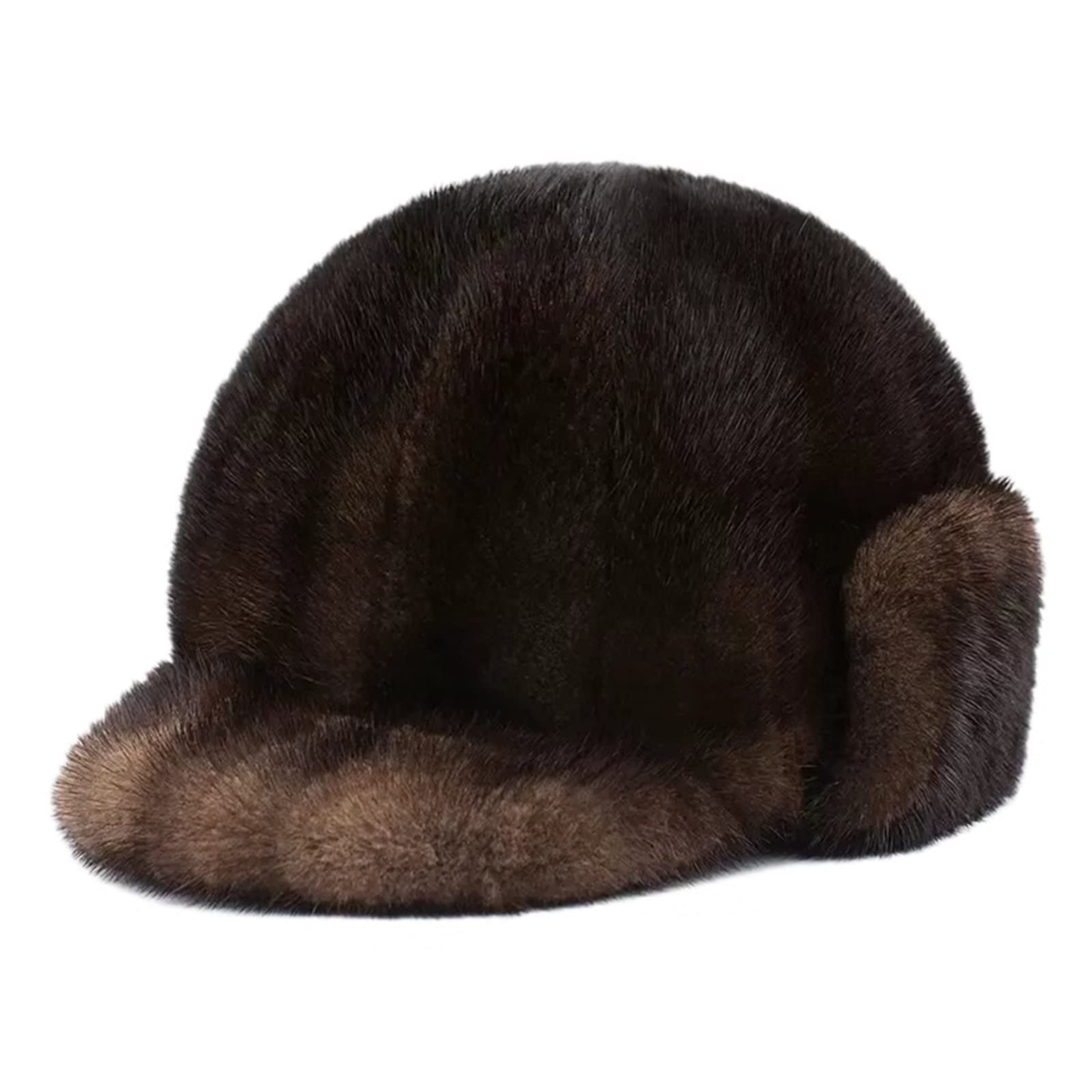 Gorra de Béisbol de Invierno para Hombre al Aire Libre con Visera, Sombrero Cálido con Orejeras,Sombrero de Caza,Sombrero Cálido Ruso,Sombrero de Aviador para Mujer
