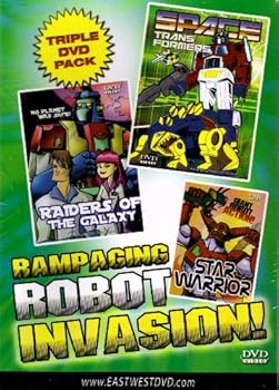 DVD Space Transformers+star Warrior+raiders of the Galaxy"rampaging Robot Invasion"[triple Dvd Pack][animated][vintage Cartoons] Book
