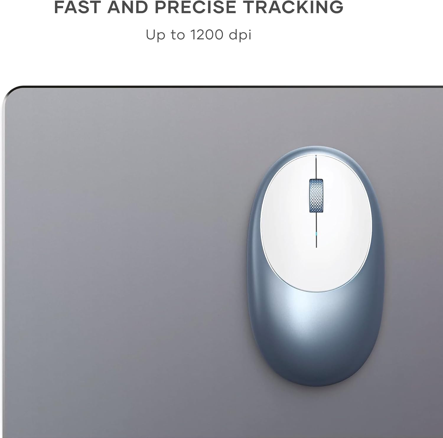 Satechi M1 Wireless Bluetooth Mouse, USB-C Rechargeable, Compact & Portable, for MacBook Air/Pro M5/M4, iPad Air/Pro M5/M4/M3, iPad mini, Mac mini, iMac & Windows - Blue