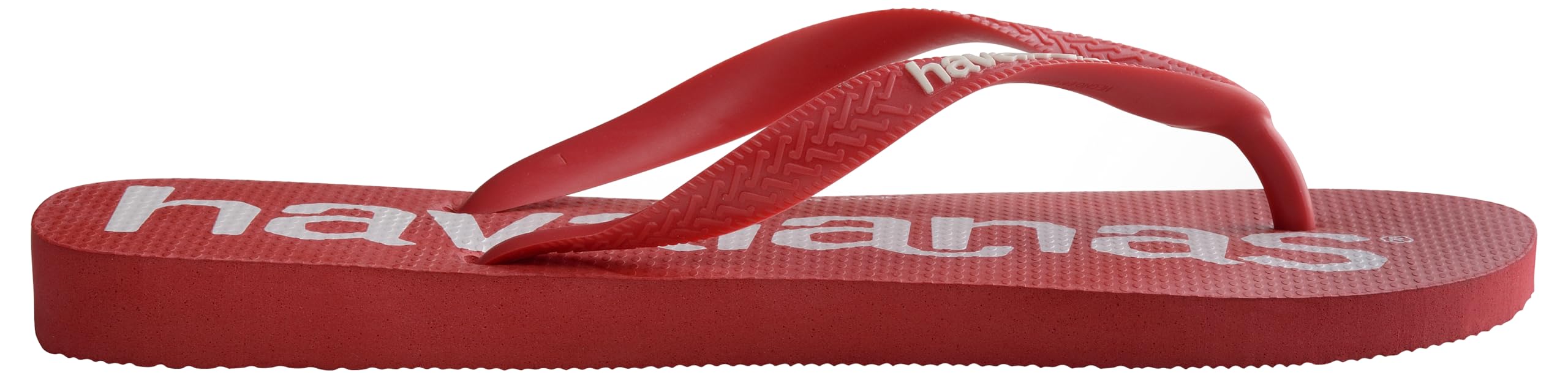 Havaianas Unisex Top Logomania Flip-Flops, Ruby Red, 2.5 UK