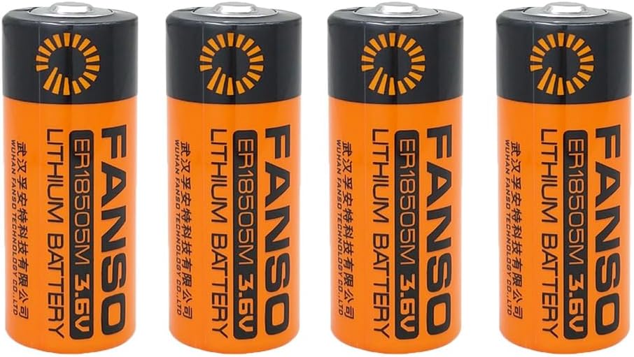 (4-Pack ER18505M 3.6V 3500mAh A Size Non Rechargeable Disposable Lithium Sub Battery Li-SOIC2 Battery (No Plug)