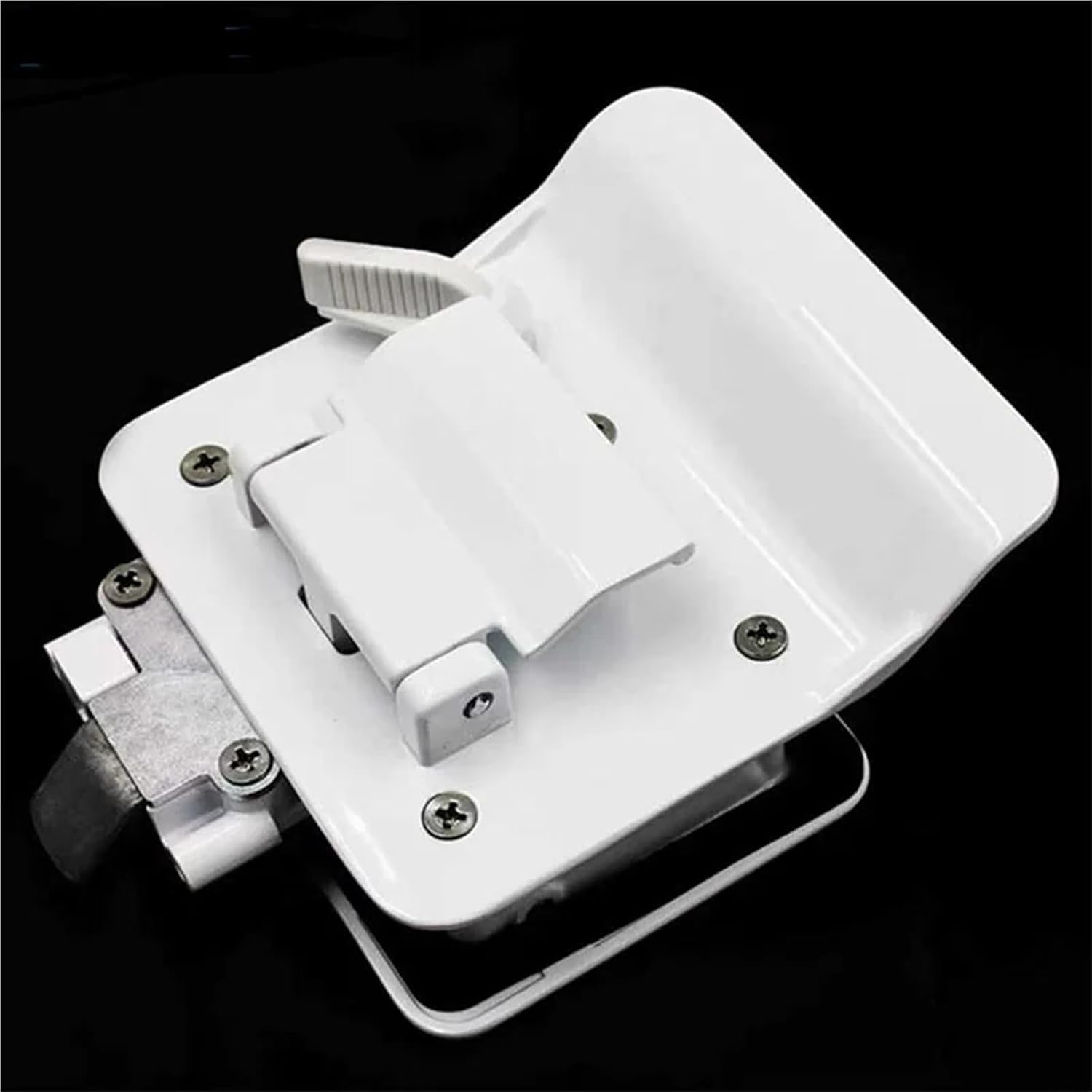 Camper Car Entry Door Lock Handle with Keys Kit Trailer Alloy Internal and External Door Lock 1Pcs(White B)