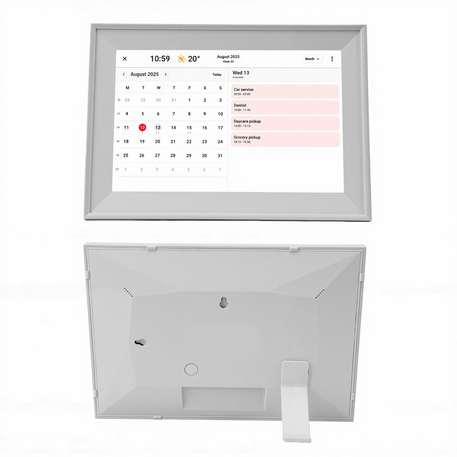 Ejoyous Touchscreen-Smart-Kalender, 10,1 Zoll, Digitaler Familienplaner mit WiFi-Synchronisierung, IPS-LCD, Dual-Touch, 1280 X 800, Zeitplan und Fotoanzeige für das Heimbüro