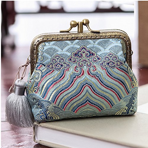 Jan&Dee Original Hand-made Silk Tapestry Satin Top Grade Exquisite Buckle Coin Purse4